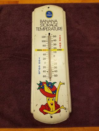 Rare Chiquita Banana Storage Temperature Thermometer