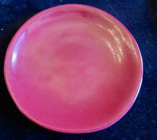 Rare Brayton Laguna Hand Crafted Ca Pottery 6.  25 " Dark Rose Glaze Plate - Lovely
