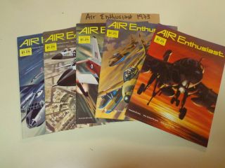Air Enthusiast Magazines (5 Issues) 1973 Rare Military Aviation