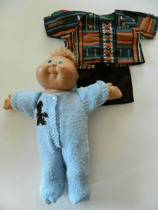 Rare Vintage 1985 Xavier Roberts Cabbage Patch Kids Baby Boy Doll W/ 2 Outfits