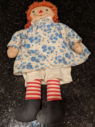 Vintage 1947 18” Georgene Raggedy Ann Doll