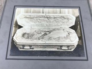 Antique Post Mortem Child In Casket 8 X 10 Photograph