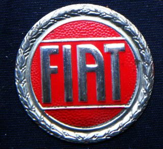 1970s Italy Rare Auto Fiat Advertising Tin Sign Patch Plaque