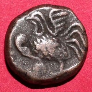 French India - Rooster - Rare Coin Cu14