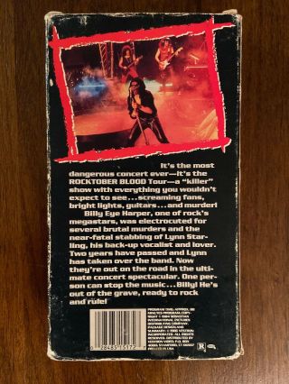 Rocktober Blood VHS Vestron (1984) - 80 ' s Heavy Metal Slasher Horror Htf Rare 2