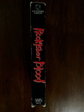 Rocktober Blood VHS Vestron (1984) - 80 ' s Heavy Metal Slasher Horror Htf Rare 3