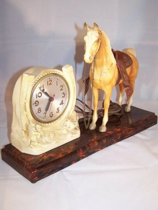 Rare Breyer Master Crafters Clock Co.  Western Horse Clock Not
