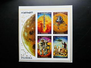 Very Rare Fujeira “only 05 Known” Gold Print “proof” Mnh Space Souvenir Sheet