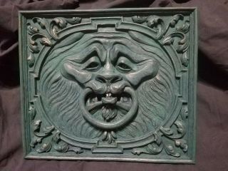Nos Dynamic Designs Lion Head Plaque Halloween Haunted House Gothic - Disney - Rare
