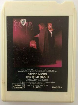 Stevie Nicks The Wild Heart Rare S144332 Modern Records 8 Track Cartridge Tape