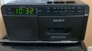 Sony Dream Machine Icf C610 Am Fm Radio Cassette Tape Player Alarm Clock