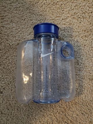 Nike 1 Liter 32oz Clear Water Bottle With Wide Mouth 8 X 7 X 3 Rare Item.