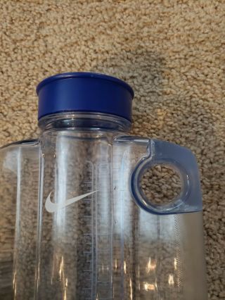 Nike 1 Liter 32oz Clear Water Bottle With Wide Mouth 8 x 7 x 3 Rare item. 2