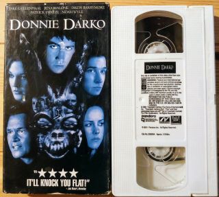 Vhs Donnie Darko Very Rare Variant White Movie Tape Jake Gyllenhaal Horror 2001