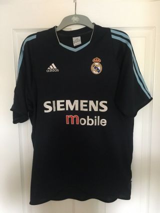 2004/2005 Real Madrid Away Football Shirt Adidas Medium Men 