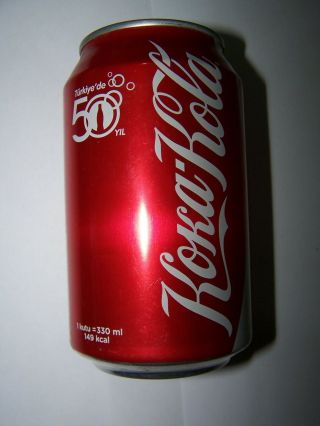 2014 Turkey Rare Coca Cola 50th Year Of Koka Kola Top Opened Empty Can 133