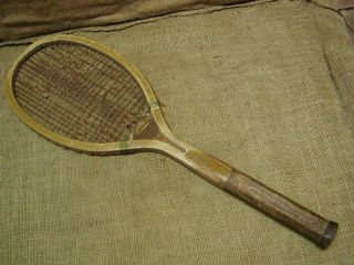 Vintage Tennis Racket Antique Sports Old Game Wooden