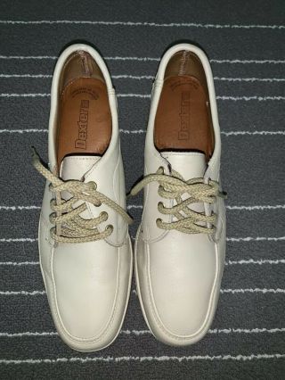 Vintage Dexter Cream Leather Bowling Shoes Mens Sz 10.  5 Made In Usa