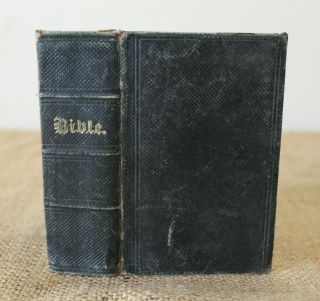 Antique Miniature Leather Bound Pocket Bible Old Testament Mercer County Pa