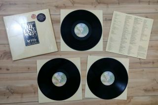 The Band The Last Waltz 3 Lp Vinyl Record Set W/ Booklet Rare Shrink On Cover