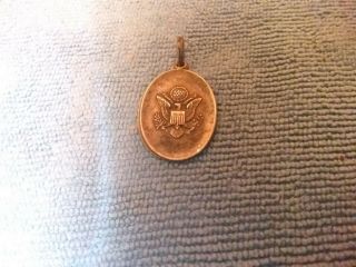 Vintage Rare Wwii Sterling Silver Army Officer Lords Prayer Pendant U.  S.  Army