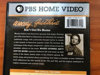Woody Guthrie: Ain ' t Got No Home 2007 DVD PBS American Masters Folk Singer Rare 3