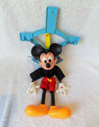 Rare Vintage Disney Mickey Mouse String Puppet Marionette And