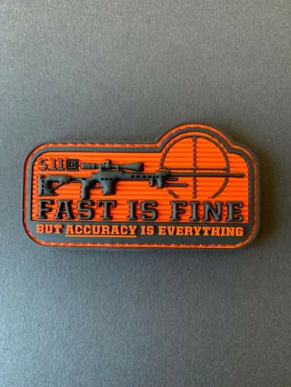 5.  11 Tactical Fast N Fine Patch 1/200 Hamburg Rare Red Morale Airsoft Police