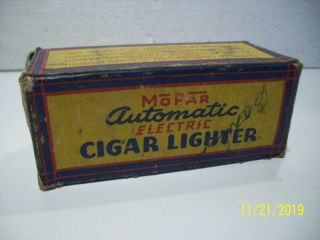 Antique Mopar/dodge/chrysler Vehicle Automatic Electric Cigar Lighter Empty Box