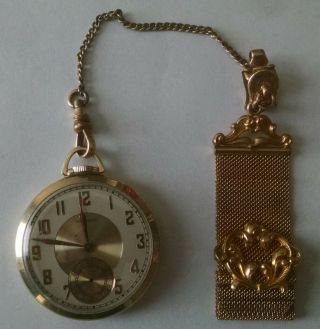 Vintage Waltham Pocket Watch With Chain And Case