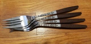 4 Antique Vintage Collectible Forks 7.  25 " Interpur Stainless - Japan