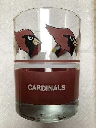 Vintage Rare 1970’s St.  Louis Cardinals Nfl Football Team Logo Glass