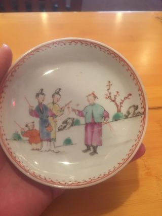 Exquisite Small Antique Chinese Qing Dynasty Porcelain Plate 18c Or Earlier 19c