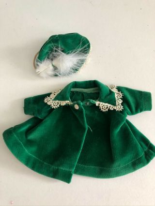 A Vintage Vogue Medford Tagged Green Velvet Coat & Hat