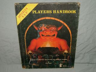 Ad&d 1st Ed Hardback - Players Handbook (rare From 1980 With Gold Fly - Leafs)