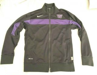 Rare Nike Dri - Fit University Of Washington Huskies Zip Up Jacket Pullover Sz Med