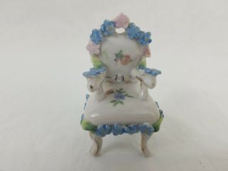 Vintage Elfin Ware Dollhouse Miniatures Furniture Chair Germany 2 3/4 " H