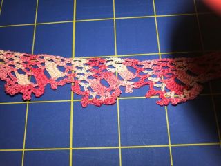 Vintage Crochet Lace Trim 4 Yards Of Handmade Trim Pink