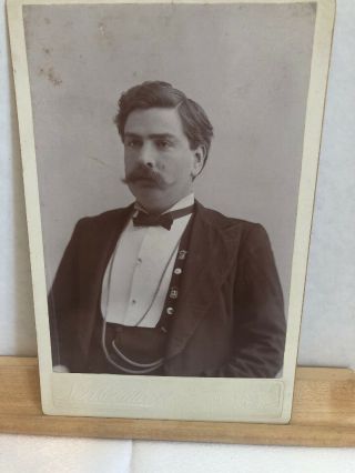 1860 - 1890 Antique Cdv Photo Of Man By N.  H.  Cathcart Of Flint Michigan