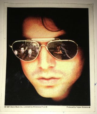 Rare The Doors Lizard King Sticker 1997 Jim Morrison Face/ Group Shot 5 " X 4 "