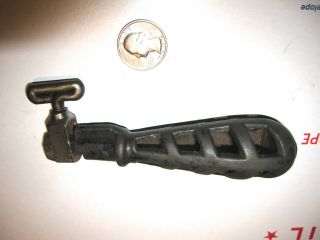 Antique Cast Iron Tool Handle In Good Antique 5 1/4 " Long