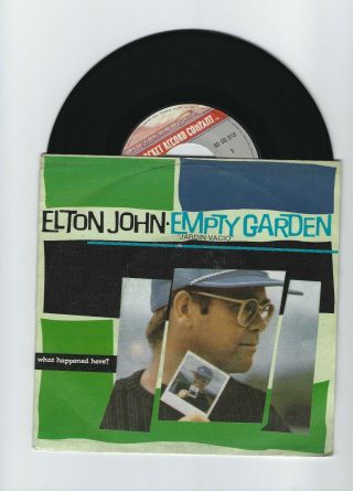 Elton John Empty Garden Rare Single From Spain