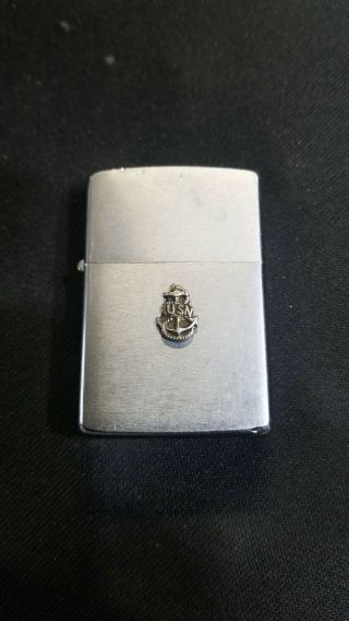 Rare Vietnam Era 1966 Us Navy Anchor Crest Zippo Lighter