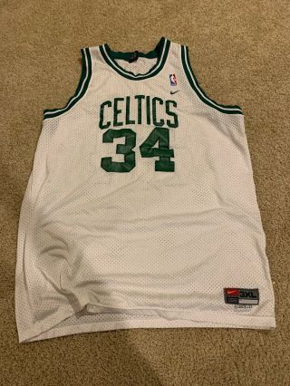 Rare Vintage Nike Boston Celtics Paul Pierce 34 Swingman Jersey Mens Xl Sewn