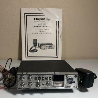 Vintage Royce 639 Cb Radio 1978 Rcb 8 Made In Japan For Power Rare