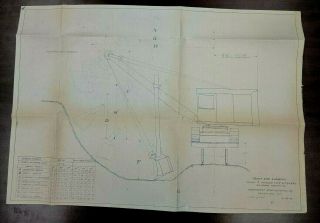 Vintage Northwest Engineering Co Blueprint Drawing 1928 Shovel Crane Railroad