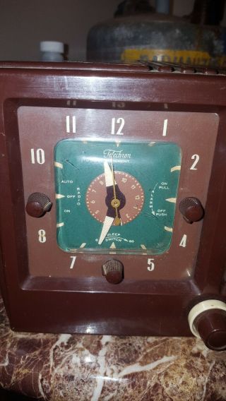Rare Vintage Packard Bell Stationized Radio Model 621 6 Tube Alarm Clock - 3
