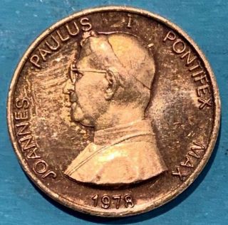 1979 Joannes Paulus I Pontifex Max Pope John Paul I Silver Vatican Coin Rare