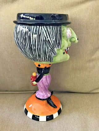 Rare Dept 56 Halloween - Standing Witch Goblet With Googly Eyes 9 