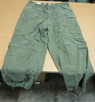Rare Usgi Korean War M - 1951 Od Field Pant Trousers Shell Large Regular